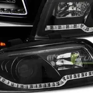 Bestseller Faruri cu lumina tub negru compatibil cu AUDI A4 10.00-10.04