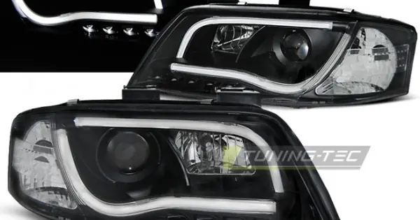 Noutate Faruri cu lumina tub negru compatibil cu AUDI A6 06.01-05.04