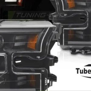 Faruri cu lumina tub negru compatibil cu FORD F150 MK13 14-17 Livrare rapidă