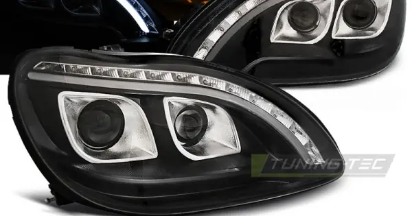 Cel mai vândut Faruri cu lumina tub negru compatibil cu MERCEDES W220 S-KLASA 09.98-05.05