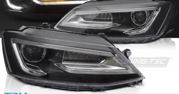 Faruri cu lumina tub negru compatibil cu VW JETTA VI 11-18 Reducere extra