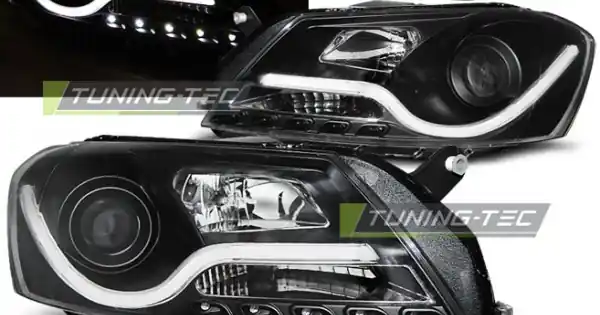Ofertă specială Faruri cu lumina tub negru compatibil cu VW PASSAT B7 10.10-10.14