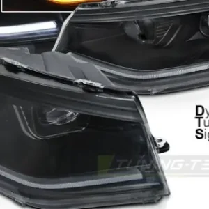 Faruri cu lumina tub negru DRL SEQ compatibil cu VW CADDY 20- Cel mai bun preț