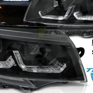 Chilipir Faruri cu lumina tub negru DRL SEQ compatibil cu VW T6.1 20-