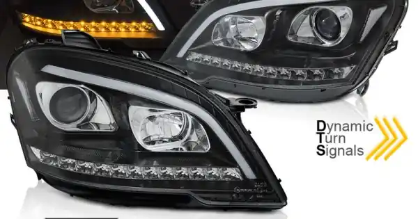 Faruri cu lumina tub negru SEQ compatibil cu MERCEDES W164 ML M-KLASA 09-11 Reducere extra