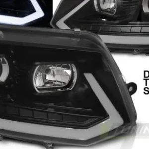 Premium Faruri cu lumina tub negru SEQ compatibil cu VW T5 2010-2015
