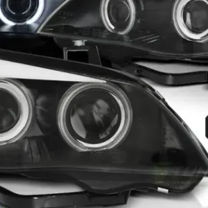 Livrare expres Faruri cu Xenon D2s CCFL cu Angel Eyes pe fundal negru Led INDICATOR compatibil cu BMW E60/E61 03-04