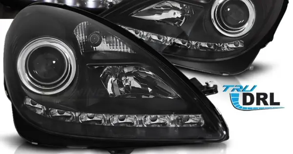Cel mai vândut Faruri cu Xenon DRL negru compatibil cu MERCEDES R171 SLK 04-11