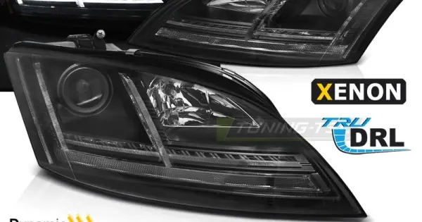Faruri cu Xenon Led DRL negru SEQ compatibil cu AUDI TT 06-10 8J Ofertă de sezon