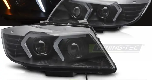 Faruri cu Xenon Led negru compatibil cu BMW E90/E91 LCI 09-11 Nu rata