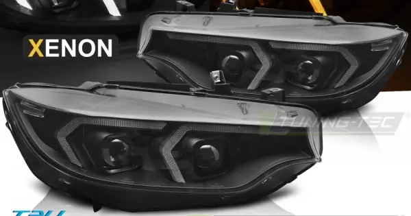 Chilipir Faruri cu Xenon negru compatibil cu BMW F32/F33 13-17