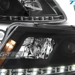 Faruri cu Xenon True Drl negru compatibil cu AUDI A6 C6 04.04-08 Noutate