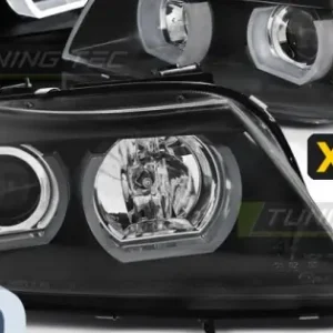 Faruri cu Xenon U-Led 3D negru compatibil cu BMW E90/E91 03.05-08.08 Ofertă exclusivă