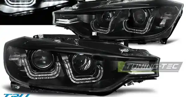 Livrare expres Faruri cu Xenon U-Led negru compatibil cu BMW F30/F31 10.11 - 05.15