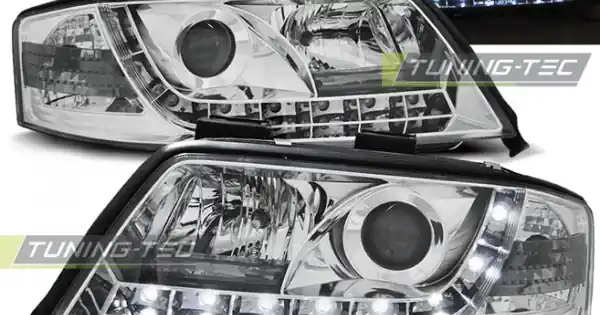 Faruri DAYLIGHT crom compatibil cu AUDI A6 05.97-05.01 Noutate