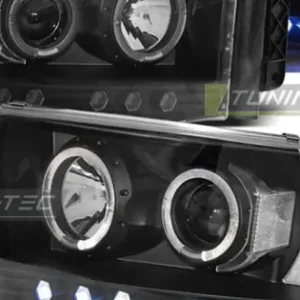 Faruri DODGE RAM 02-06 Angel Eyes negru Preferatul clienților