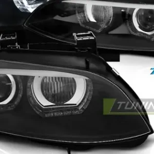 Faruri cu Xenon Angel Eyes Led negru AFS compatibil cu BMW E92/E93 06-10 Retur gratuit