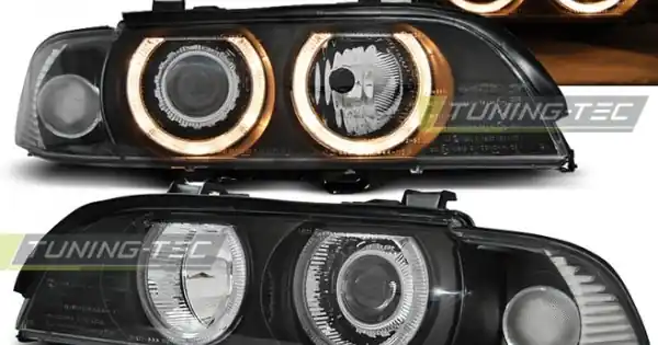 Faruri cu Xenon cu Angel Eyes pe fundal negru compatibil cu BMW E39 09.95-06.03 Lichidare de stoc