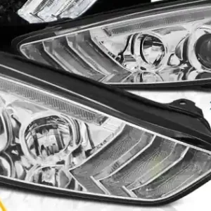 Faruri FORD FOCUS MK3 15-18 crom DRL Led SEQ INDICAOR Popular