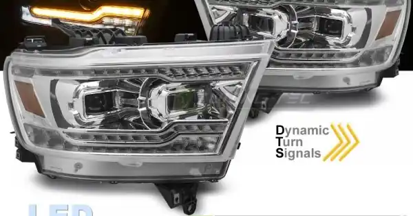 Lichidare de stoc Faruri full Led crom compatibil cu DODGE RAM 19-22