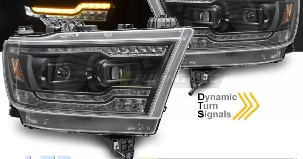 Cel mai bun preț Faruri full Led negru compatibil cu DODGE RAM 19-22