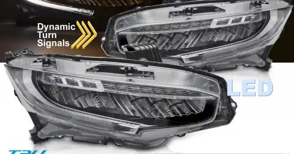Chilipir Faruri full Led negru compatibil cu HONDA CIVIC X 16-21