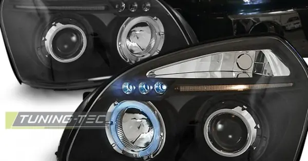 Faruri HYUNDAI TUCSON 07.04-10 Angel Eyes negru Livrare gratuită