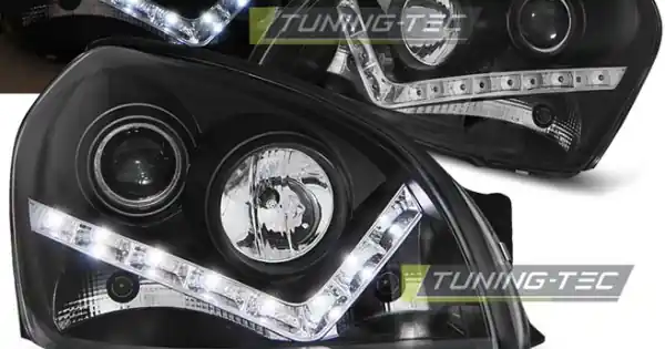 Cel mai bun preț Faruri HYUNDAI TUCSON 07.04-10 DAYLIGHT negru