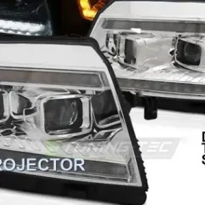 Faruri Led cu lumina tub crom DRL SEQ compatibil cu VW CRAFTER II 2017- Cel mai bun preț