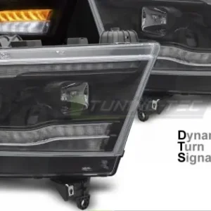 Faruri DODGE RAM 19-22 negru TUBE SEQ Preferatul clienților