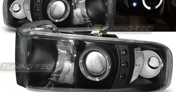 Faruri DODGE RAM 94-01 Angel Eyes negru Reducere specială