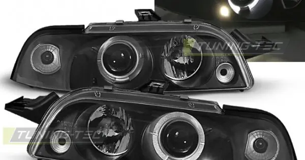 Cumpără online Faruri FIAT PUNTO 1 11.93-09.99 Angel Eyes negru