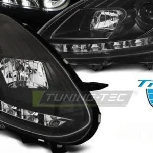 Faruri FIAT PUNTO EVO 10.09-12 negru DRL Led Doar azi