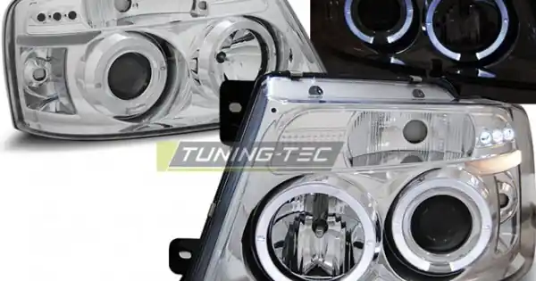 Faruri FORD F150 MK11 04-08 Angel Eyes crom Livrare rapidă