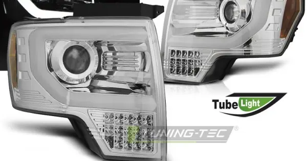 Ultima șansă Faruri FORD F150 MK12 08-14 cu lumina tub crom