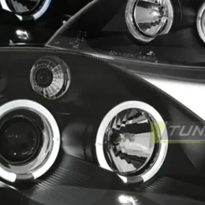 Faruri FORD FIESTA MK6 05.02-08.05 Angel Eyes negru Chilipir