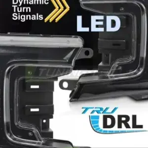 Faruri Led negru DRL SEQ compatibil cu FORD F150 MK13 17-20 Plată securizată