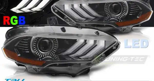 Faruri Led RGB DRL negru compatibil cu FORD MUSTANG 18-21 Promoție