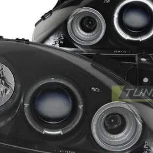 Discount Faruri OPEL CORSA C 11.00-09.06 cu Angel Eyes pe fundal negru