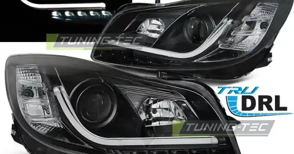 Retur ușor Faruri OPEL INSIGNIA 08-12 negru cu lumina tubS