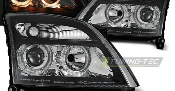 Premium Faruri OPEL VECTRA C 04.02-08.05 Angel Eyes negru