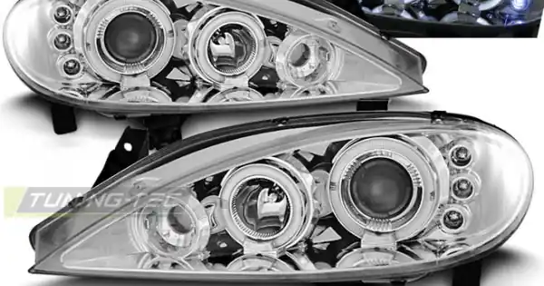 Faruri RENAULT MEGANE 03.99-10.02 Angel Eyes crom Ofertă exclusivă