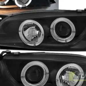 Faruri SUBARU IMPREZA 05.93-10.00 cu Angel Eyes pe fundal negru Plată sigură