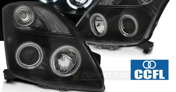 Faruri SUZUKI SWIFT 05.05-10 CCFL Angel Eyes negru Preț redus