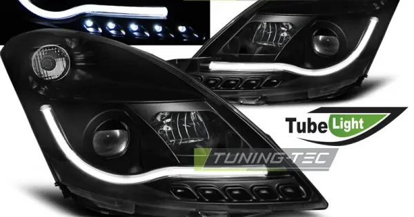 Plată securizată Faruri SUZUKI SWIFT V 10-16 cu lumina tub negru