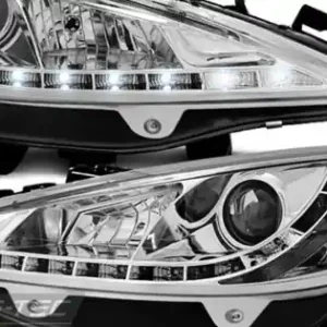 Faruri PEUGEOT 207 05.06-06.12 DAYLIGHT crom W/MOTOR Cel mai bun preț