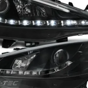Faruri PEUGEOT 207 05.06-06.12 DAYLIGHT negru W/MOTOR Reducere extra