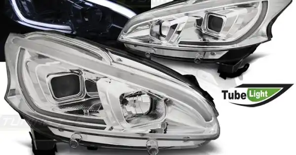 Ofertă de sezon Faruri PEUGEOT 208 4.12-06.15 cu lumina tub crom