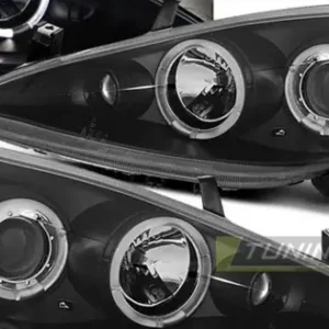 Faruri PEUGEOT 307 04.01-06.05 Angel Eyes negru Cel mai vândut