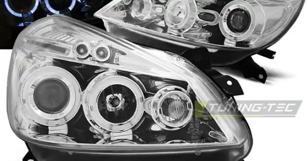 Super ofertă Faruri RENAULT CLIO 3 05-09 crom Angel Eyes